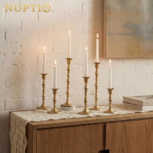 Gold Candle Holders for Decor (6 Count)