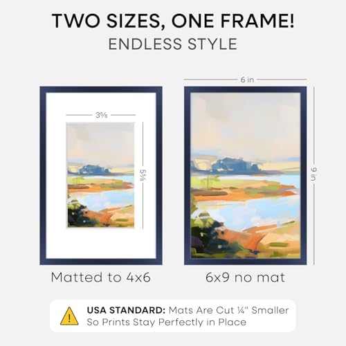 6x9 Blue Picture Frame