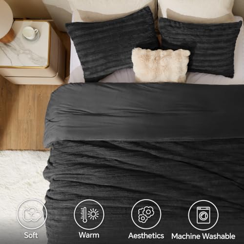 Faux Fur King Size Comforter Set