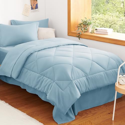 Twin XL Comforter Set 68"x88" Light Blue