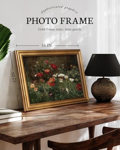 Vintage Gold Framed Wall Art for Living Room