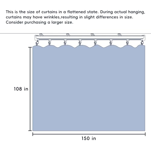 Room Divider Ceiling Mounted Curtains Track Sets Extra Wide Blackout Curtain Flexible Tracks for Bedroom Privacy Partition Separator