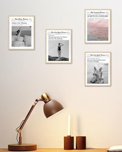Small 8x10in Dolce Far Niente Framed Newspaper Wall Art