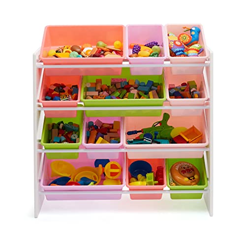 Kids Toy Storage Organizer with 12 Plastic Bins