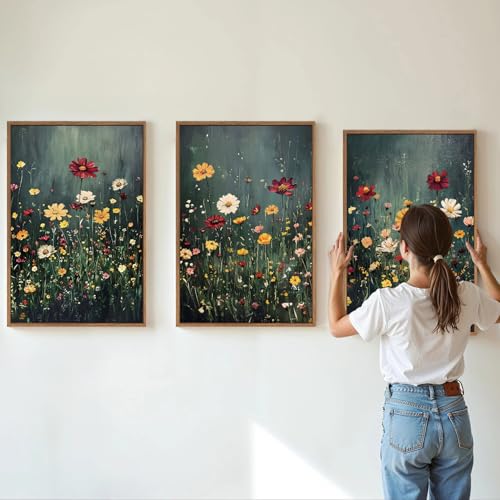 Vintage Floral Framed Canvas Wall Art (3 Count)