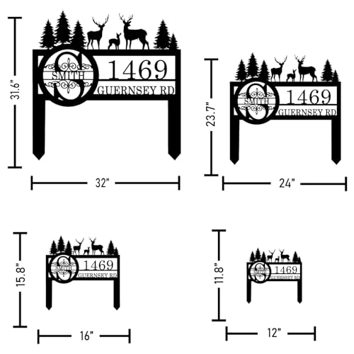 Personalized Deer Wildlife Decor for Outside
