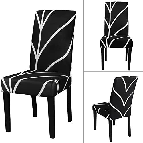 Black Chair Covers for Dining Room Set of 6