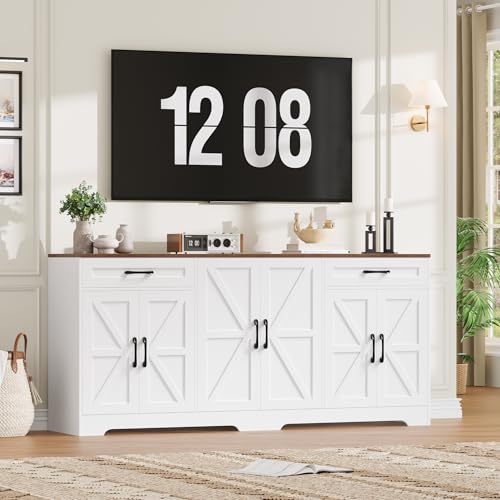 71” Large Kitchen Buffet Cabinet with Adjustable Shelves