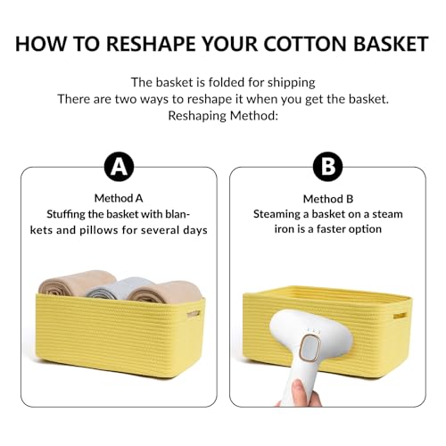 Large Storage Baskets for Organizing (4 Count)