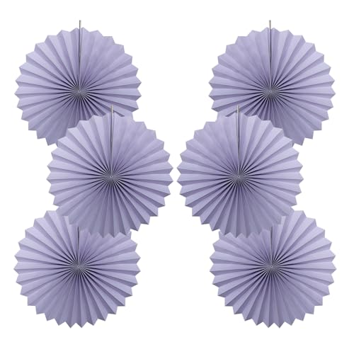 Purple Party Decorations DIY Purple Paper Fans Hanging Decoration 16in DIY