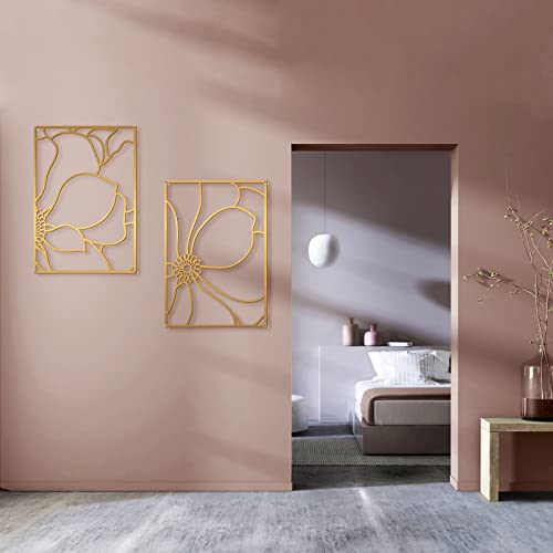 4 Pack Gold Wall Art (4 Count)