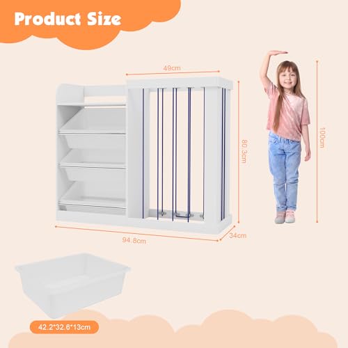 Kids Bookshelf Toy Storage w (4 Count)