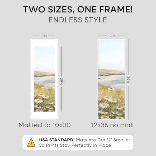 12x36 White Picture Frame (2 Count)