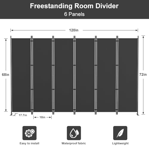 6 Panel Room Divider