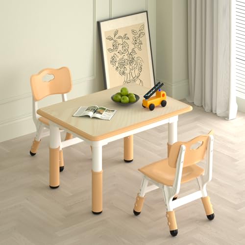 Kids Study Table and 2 Chairs Set