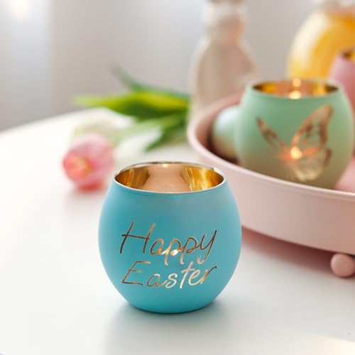 Easter Table Decorations 6PCS Glass Votive Tealight Candle Holders (6 Count)