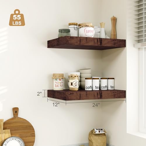 Bathroom 12'' Deep Floating Shelves for Wall