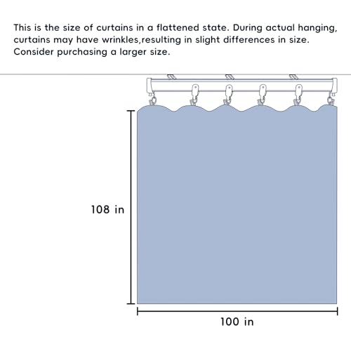 Room Divider Curtains with Flexible Ceiling Curtain Tracks Set