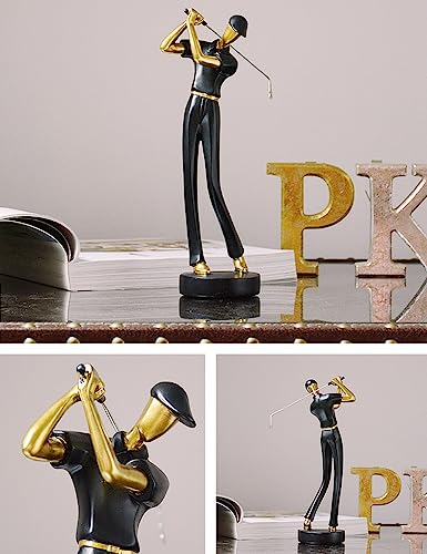 Golfer Figurine Statue Golf Sculpture Modern Home Decor 9.4 Inch