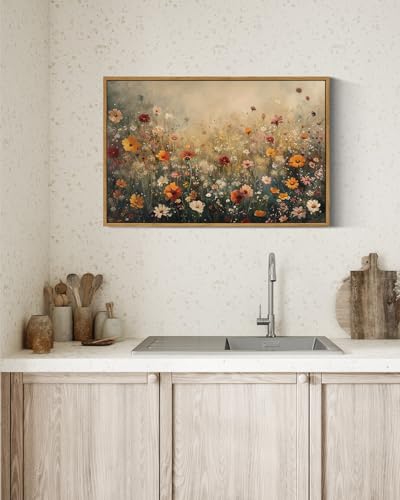 Framed Canvas Wall Art Vintage Decor