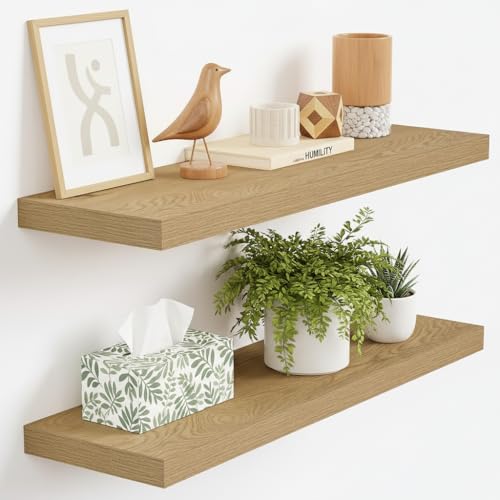 Floating Shelves 9 inch Deep 24”Long Set of 2 (2 Count)