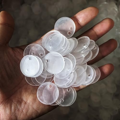 100pcs with Holes 1inch Blank Mini Acrylic Round Sheets (100 Count)
