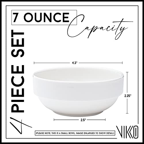 Small 7 Ounce White Bowl (4 Count)