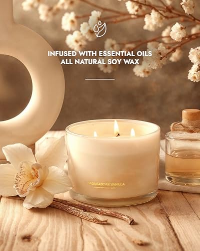 Luxury Vanilla Soy Candles (12 Ounce)