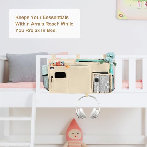 Bedside Caddy Hanging Organizer Storage Bag Pocket for Bunk