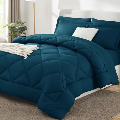 Full Comforter Set 82"x86" Lyons Blue