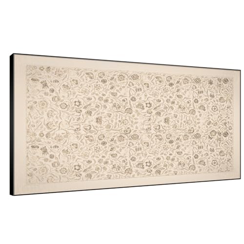 24"x46" Extra Large Framed Wall Art Vintage Botanical Sketch with Detailed Floral Pattern