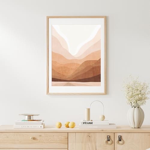 18x24 Poster Frame Natural Solid Oak Photo Frames with 16x20 Removable Mat Wall Hanging Large Handcrafted Frame with HD Plexiglass Wall and Tabletop Display Large Picture Frame