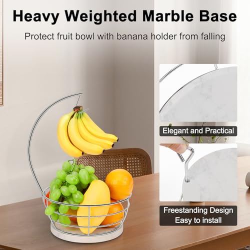 Countertop Fruit Basket Bowl with Banana Hanger