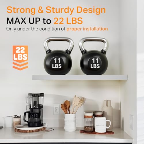 White Floating Shelves 15.7in