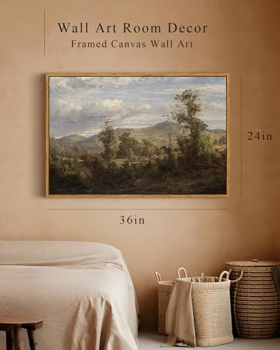 Framed Canvas Wall Art Vintage Decor