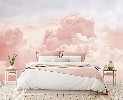 Pink Clouds wall Mural Wallpaper for Bedroom 178" x 117" (144.6 Sq Ft)