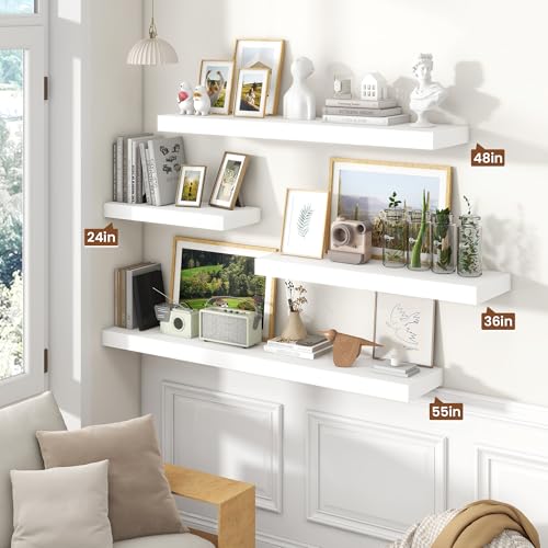 Floating Shelves 35.7" W x 10.3" D White Set of 1