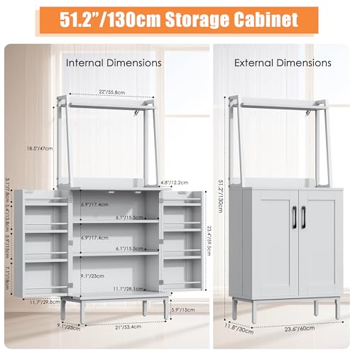 51" Kitchen Baker's Rack with Storage