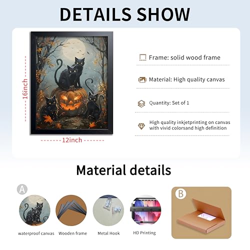 Halloween Black Cat Wall Art
