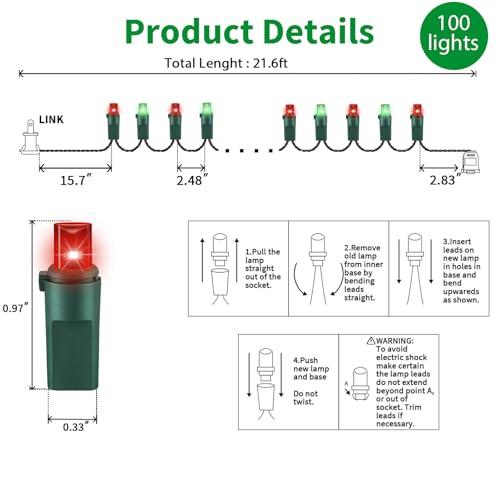 100 Count Red and Green