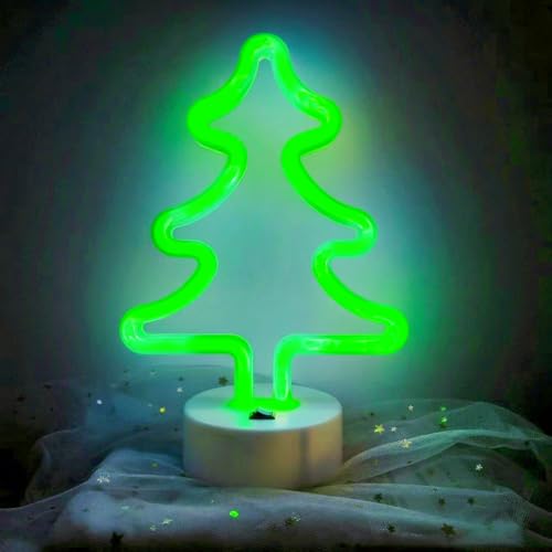 Christmas Tree Neon Light Signs for Bedroom Bedside Dorm Wall Decor
