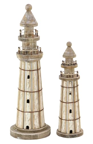 Wood Light House Decorative Sculpture Home Decor Statues