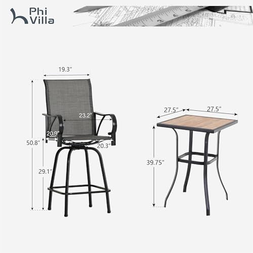 Bar Height Patio Table and Chairs 5 Piece (5 Count)