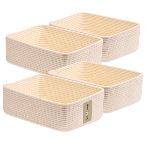 Large Shallow Organizing Baskets 15x11x5.1 Inches (4 Count)