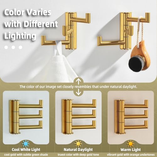 Towel Hooks Swivel Bathroom Hook (2 Count)