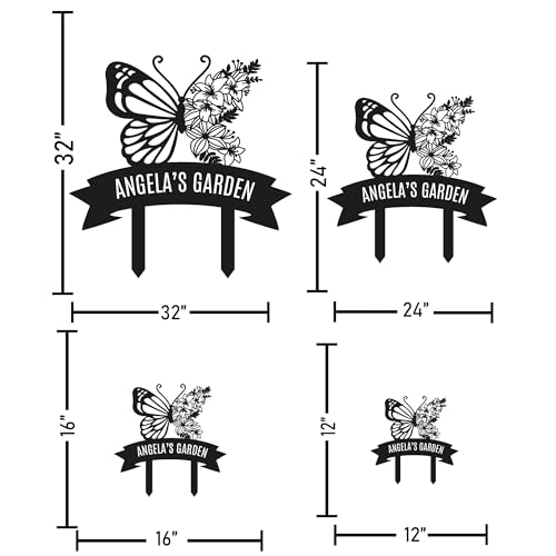 Personalized Metal Garden Sign with Stake