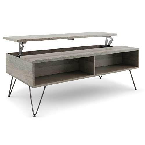 Lockhart 30" Wide Solid Mango Wood Drum Coffee Table in Natural