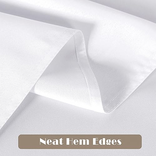 10 Pack White Rectangle Tablecloth (10 Count)
