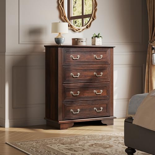 Farmhouse 4 Drawer Dresser for Bedroom