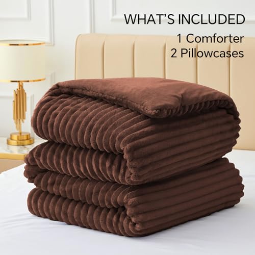 Fleece Full Comforter Set